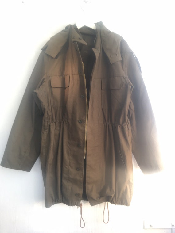 Vintage parka Army green hooded size large