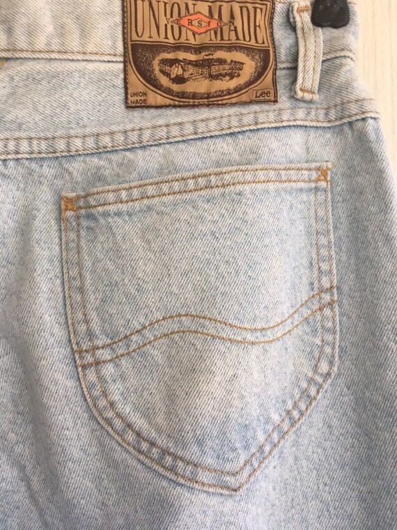 80s jeans Lee Union Made Jeans highwaist  washed … - image 2