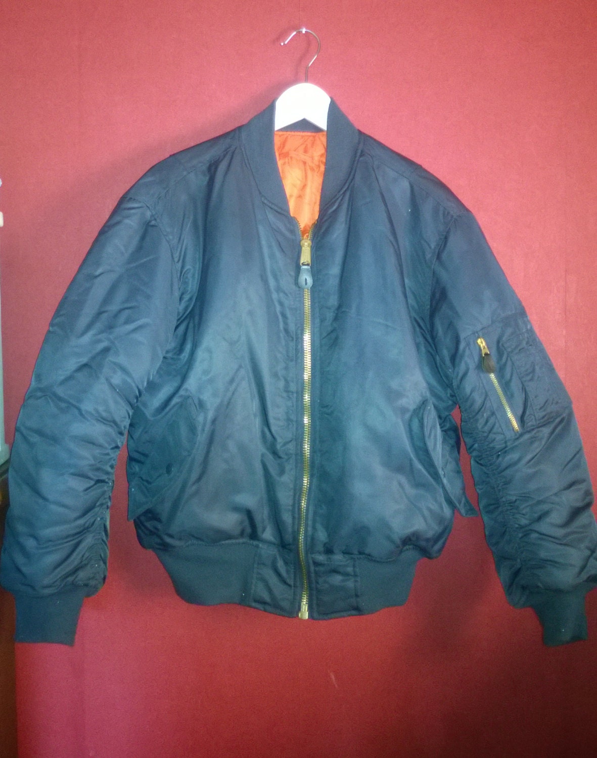 Men's nylon flight jacket cheap