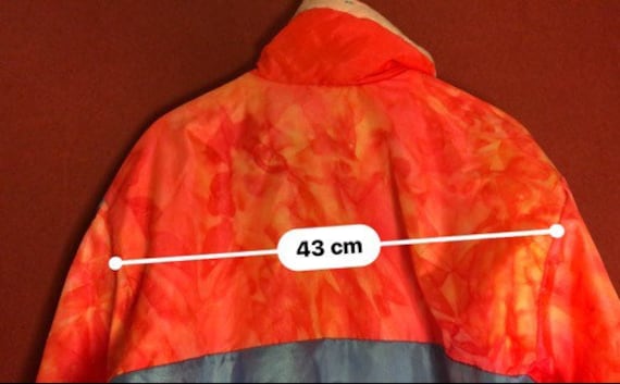 90s Windbreaker Neoncolors Yellow Orange Blue White