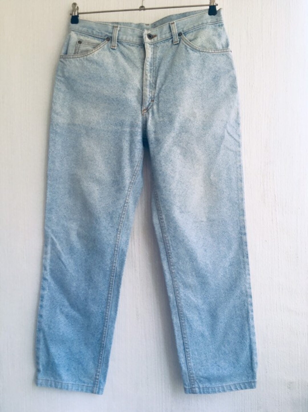 80s Jeans Lee Union Made Jeans Highwaist Washed Denim Size M Etsy UK