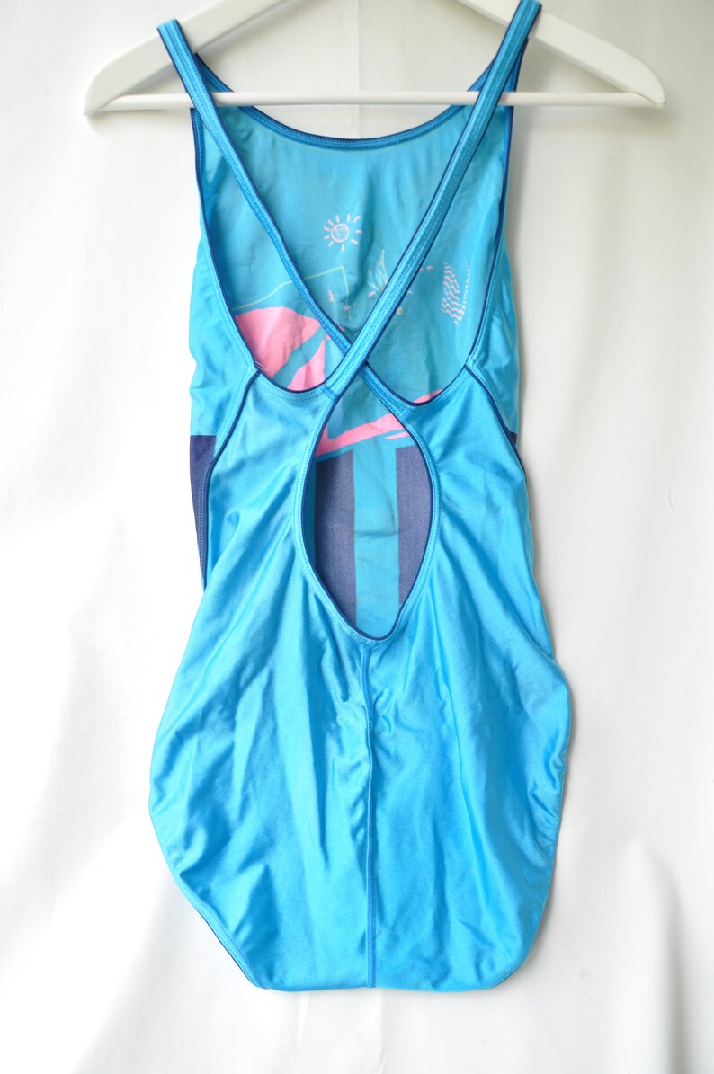 Vintage Speedo Swimsuit Novelty Print Beach Seaside Striped Etsy