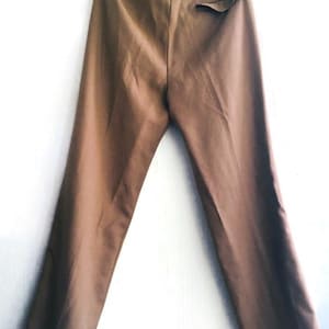 60s 70s mens unisex trousers uniform pants beige straight cut low waist size s