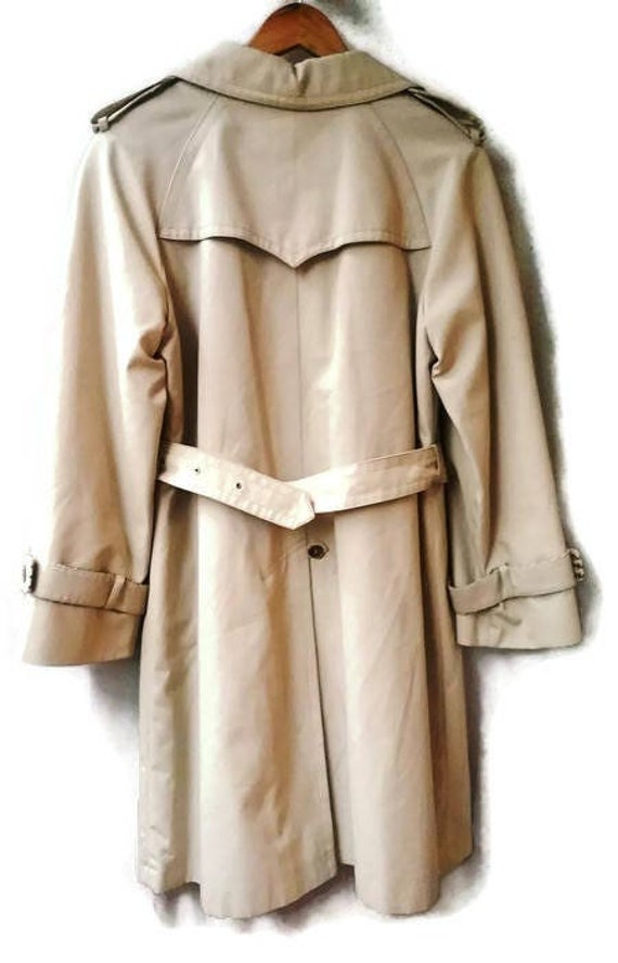 70s Trench Coat beige A-lined Womens Transitional… - image 6