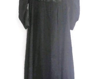 Vintage Edwardian Style Black Dress: XS/S Theatre Costume