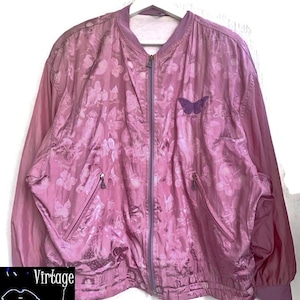 80s 90s Windbreaker lilac shell jacket sizes m-L and L-XL
