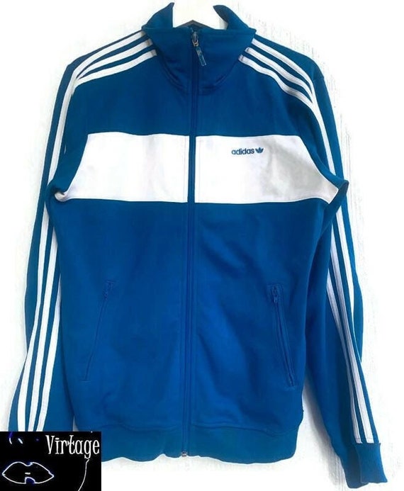 Vintage Adidas Track Jacket Blue Size M - Etsy Vintage Adidas Track Jacket Blue Size M - Etsy