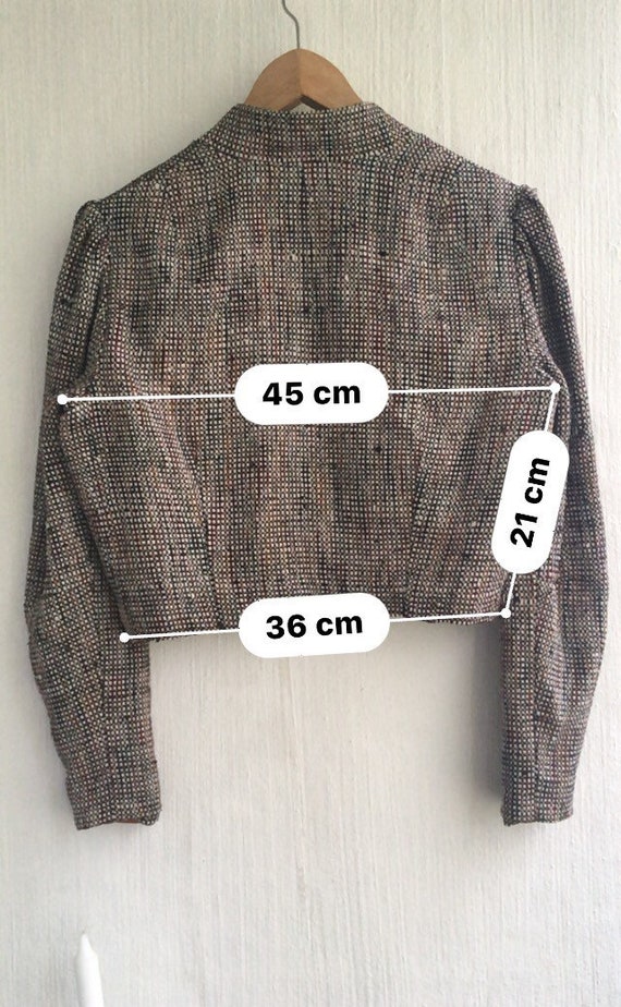 60s jacket tweed zip up womens transitional seaso… - image 6