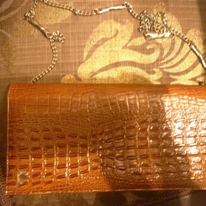 Pierre Cardin 70s vintage clutch bag brown leather shoulder bag