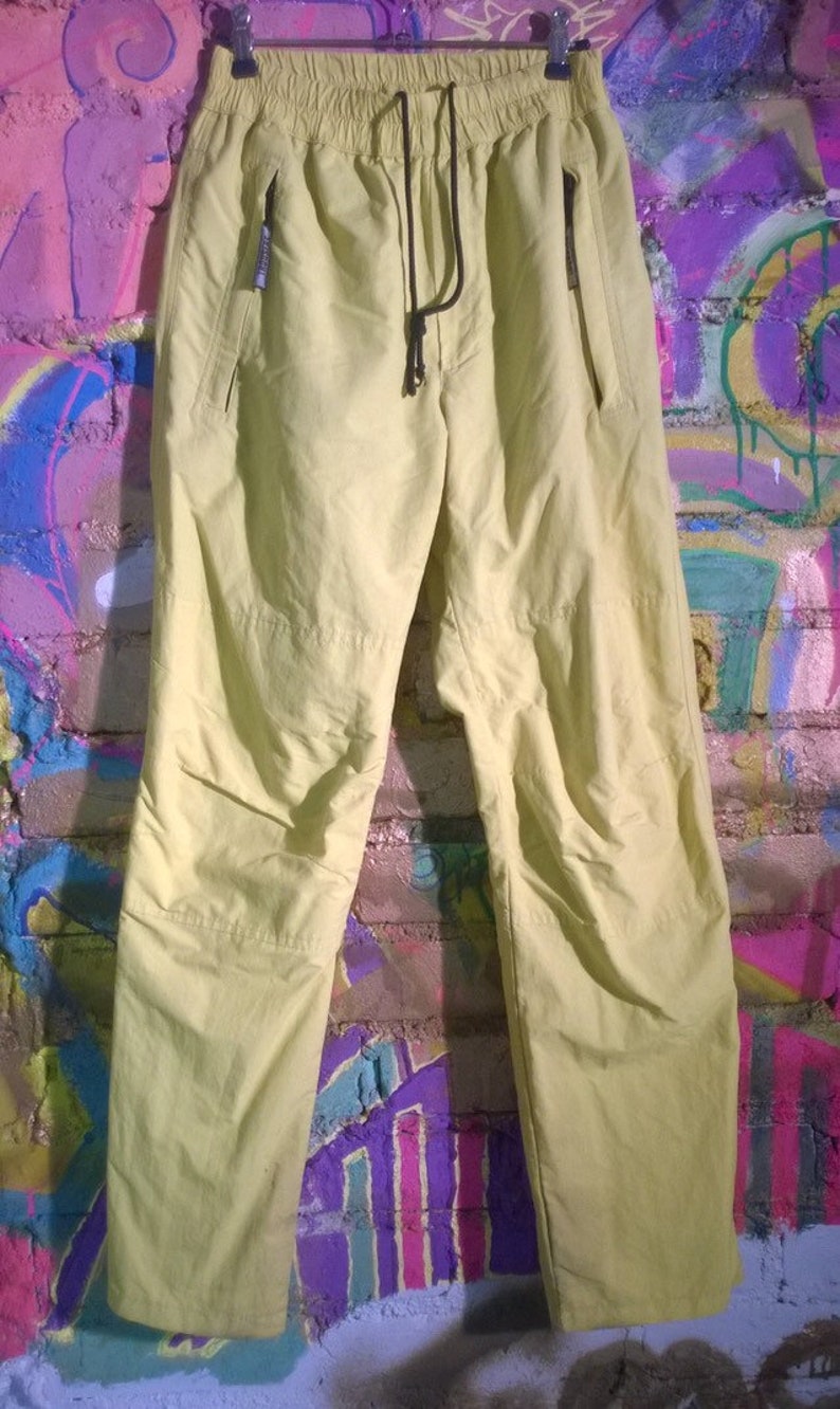 Vintage 90s00s Wind pants Yellow VINTAGE 90s Trousers yellow Etsy