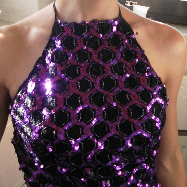Purple Sequin Top - Etsy