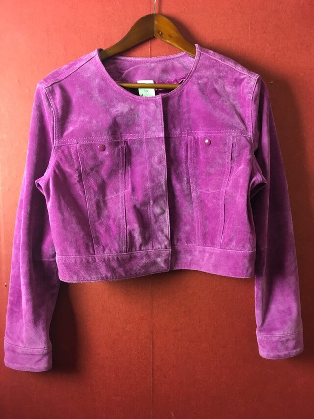 Girls pink suede jacket sale
