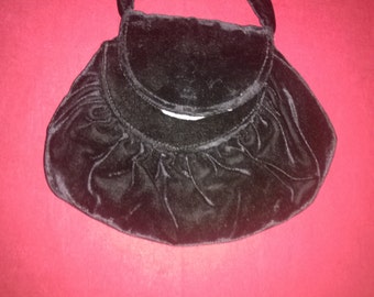 40s50s Purse velvet black velvet Small evening Bag