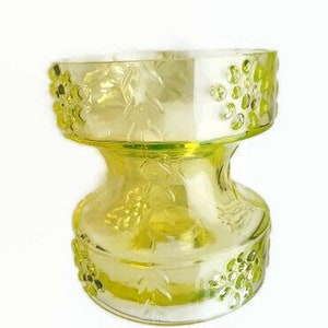 Vase Tamara Aladin Riihimaen Lasi glass candleholder Mesimarja Arctic raspberry 1970-1972 vintage Finnish design image 5