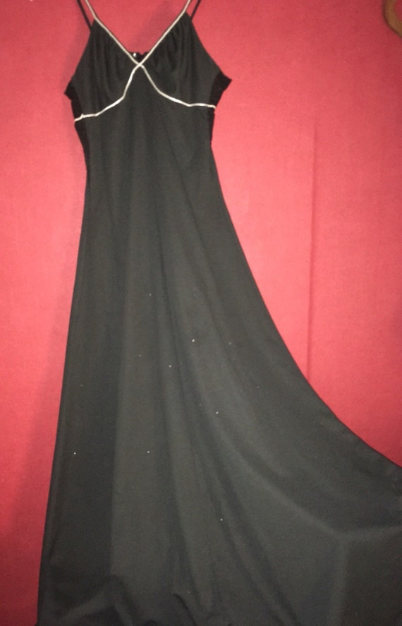 70s80s maxidress black  strap Shoulder size xs s