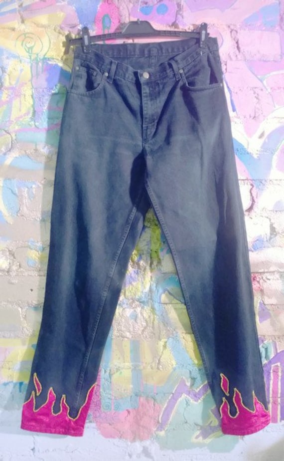 black flame jeans