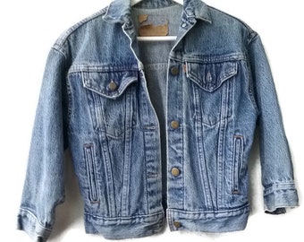 Levi Strauss jeans denim jacket  lightblue denim 3 4 sleeve  Levi Strauss XS S