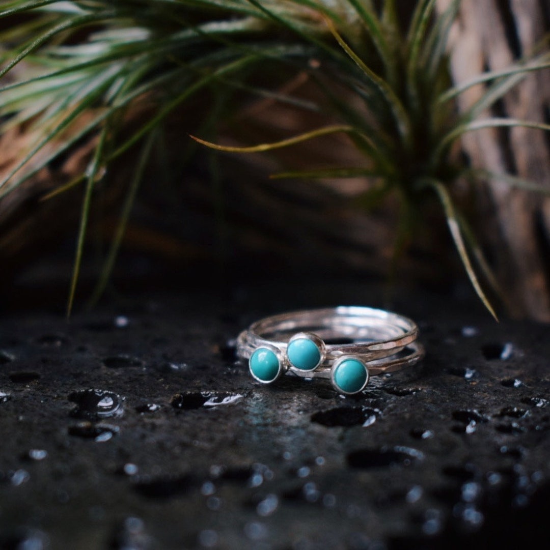 Turquoise Stacking Ring Petite . Sterling Ring 14k Gold Filled ...