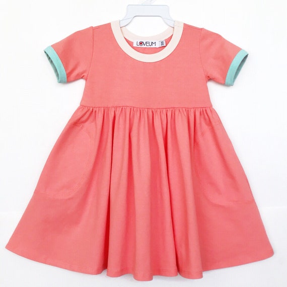 ON SALE Eden Dress in Coral Sz.2T-7 | Etsy