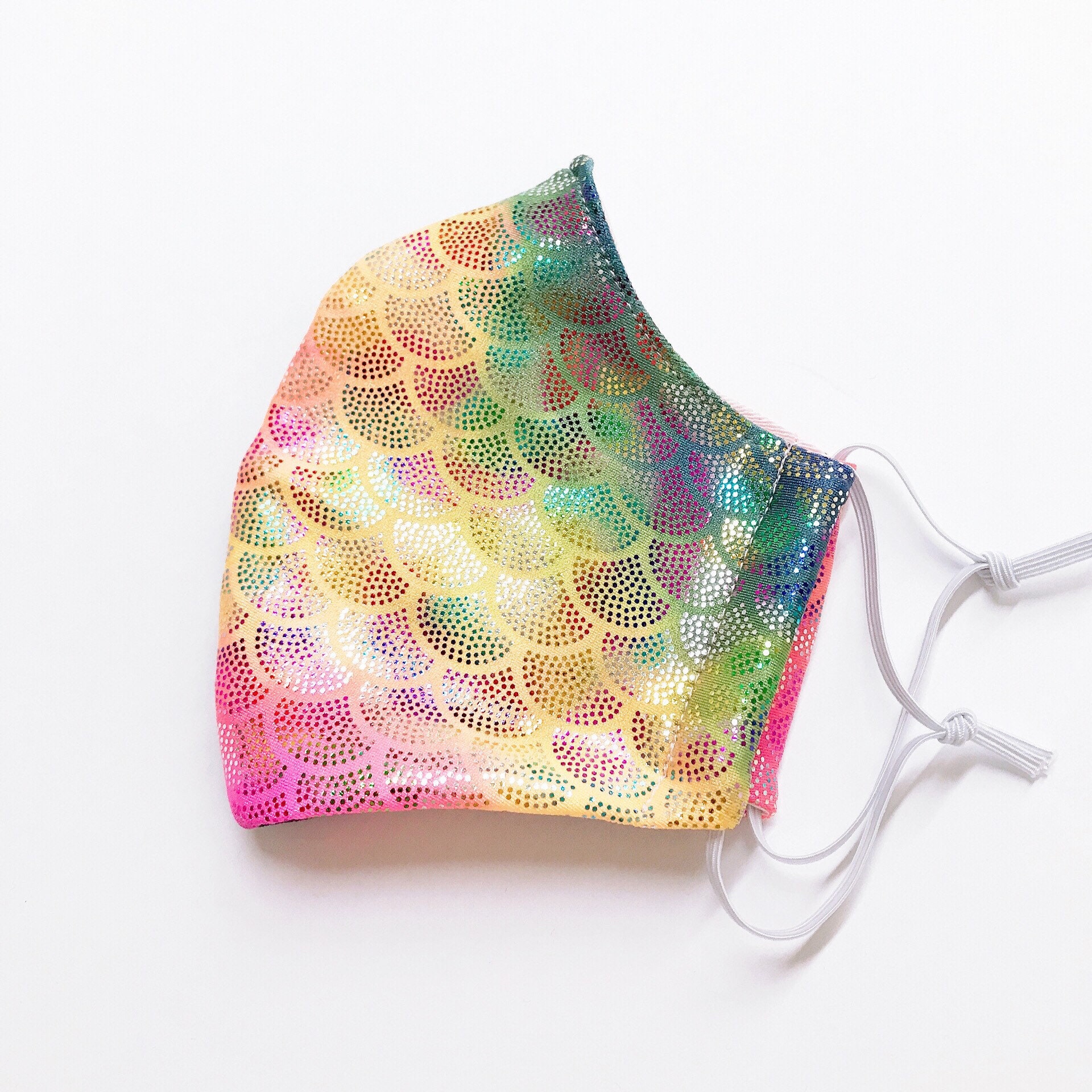 Metallic Mermaid Rainbow Shiny Face Mask for Kids. Reusable. Etsy