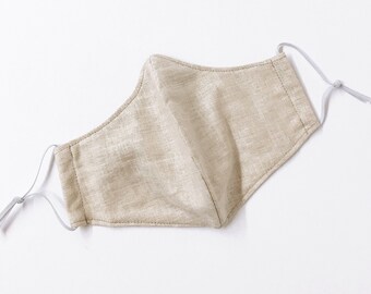 Marled OATMEAL Face Mask with Filter Pockets for Kids & Adult. Reusable. Washable. Ready to Ship