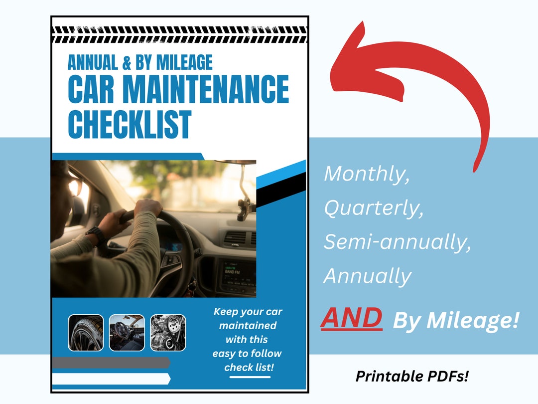Annual and by Mileage Car Maintenance Checklist | Easy to Follow Auto