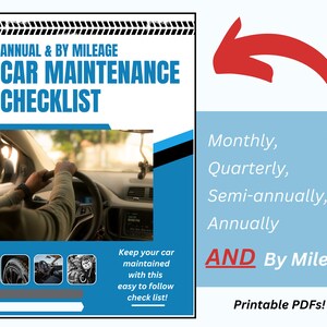 Annual and by Mileage Car Maintenance Checklist | Easy to Follow Auto Care