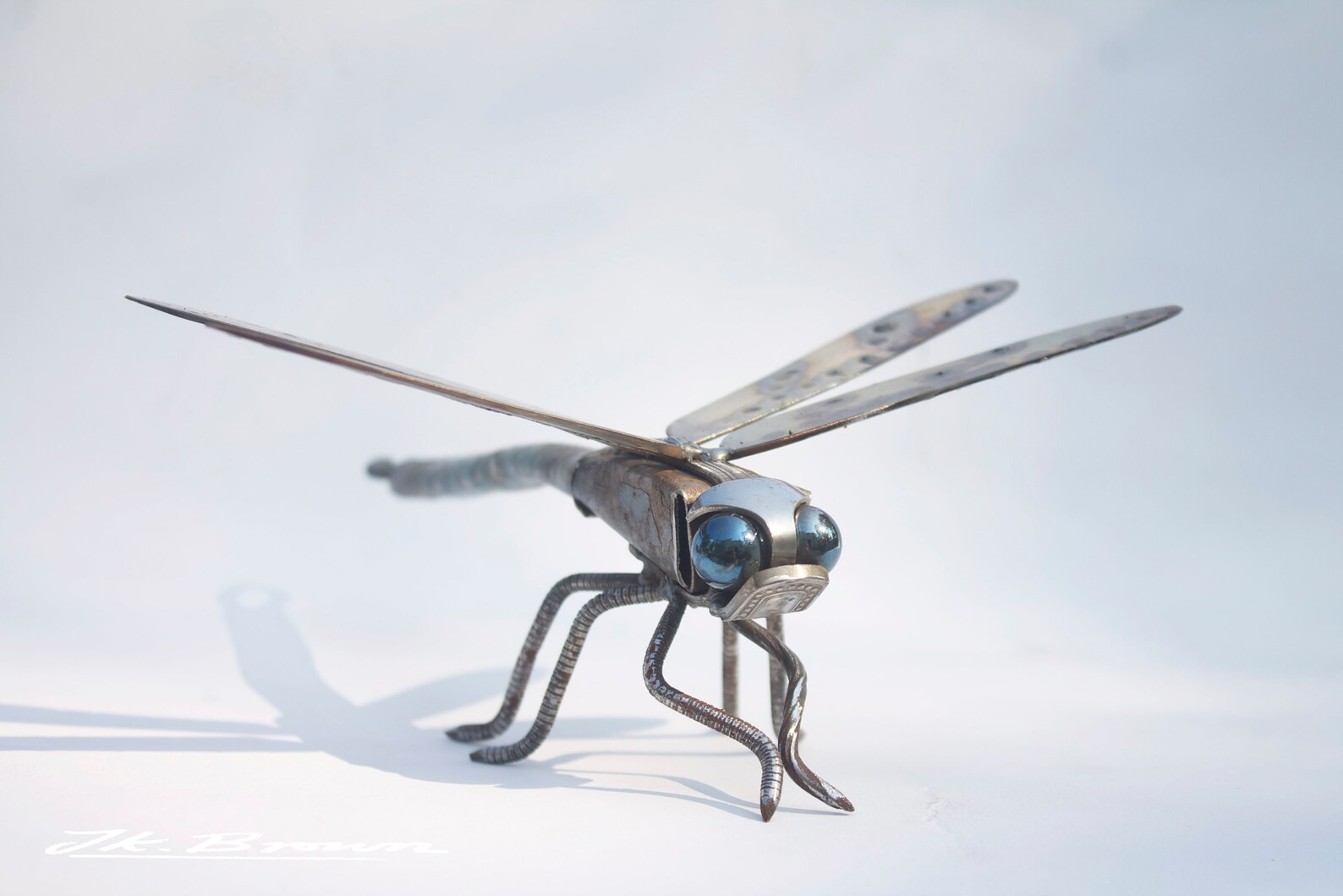 Dragonfly Sculpture Made From Scrap Metal Emperor Dragonfly Etsy