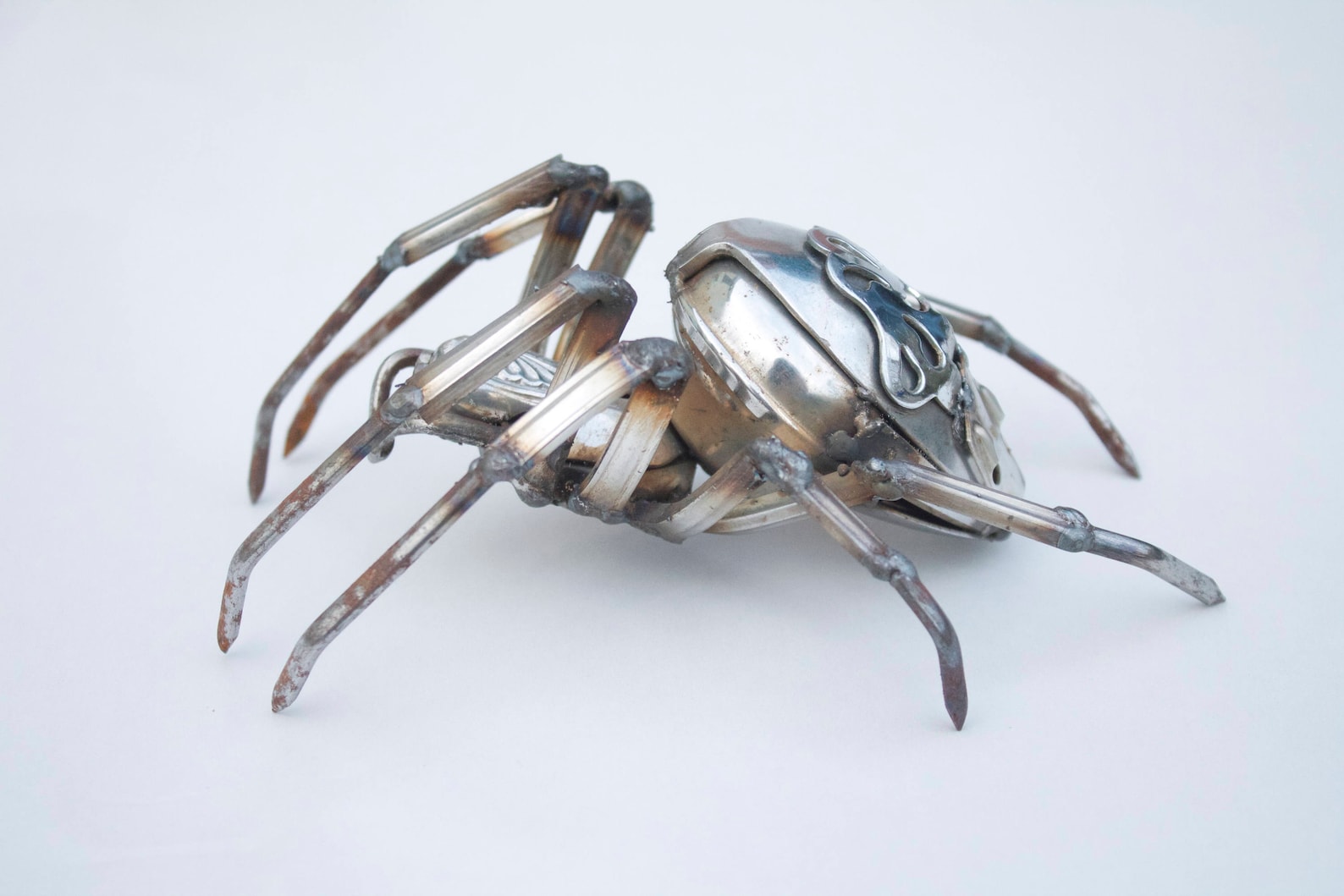 Metal Sculpture of a Spider Scrap Metal Garden Spider UK Etsy UK