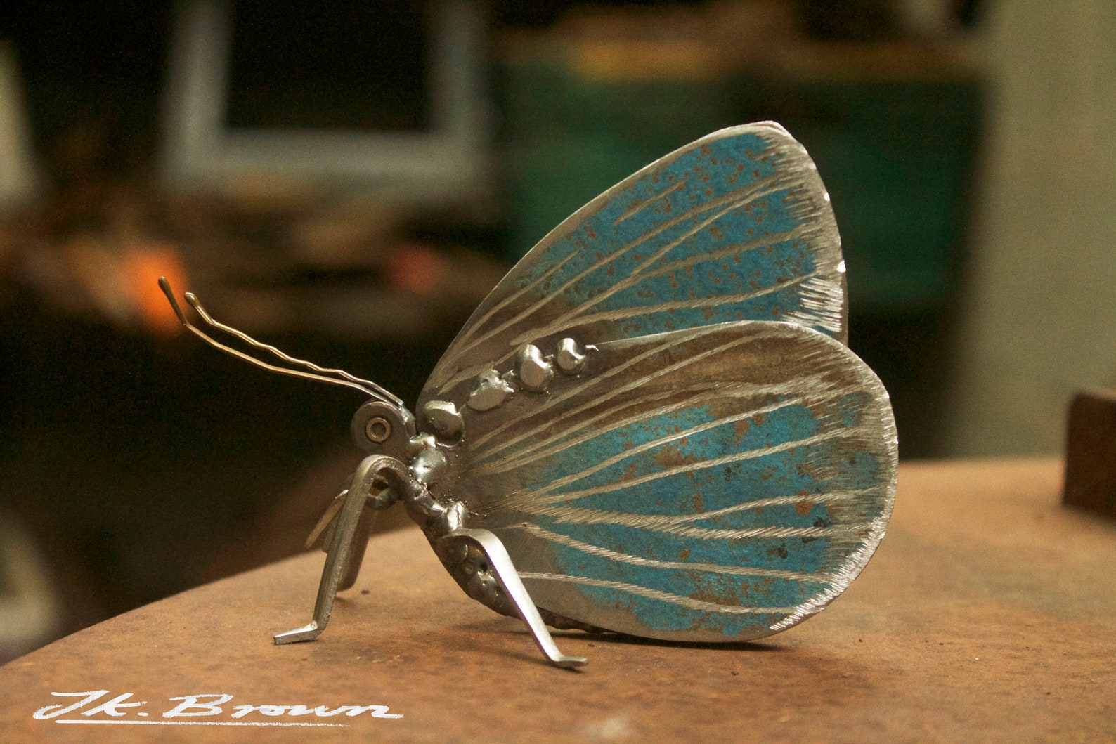 Holly Blue Butterfly Sculpture Scrap Metal Sculpture Unique Etsy UK