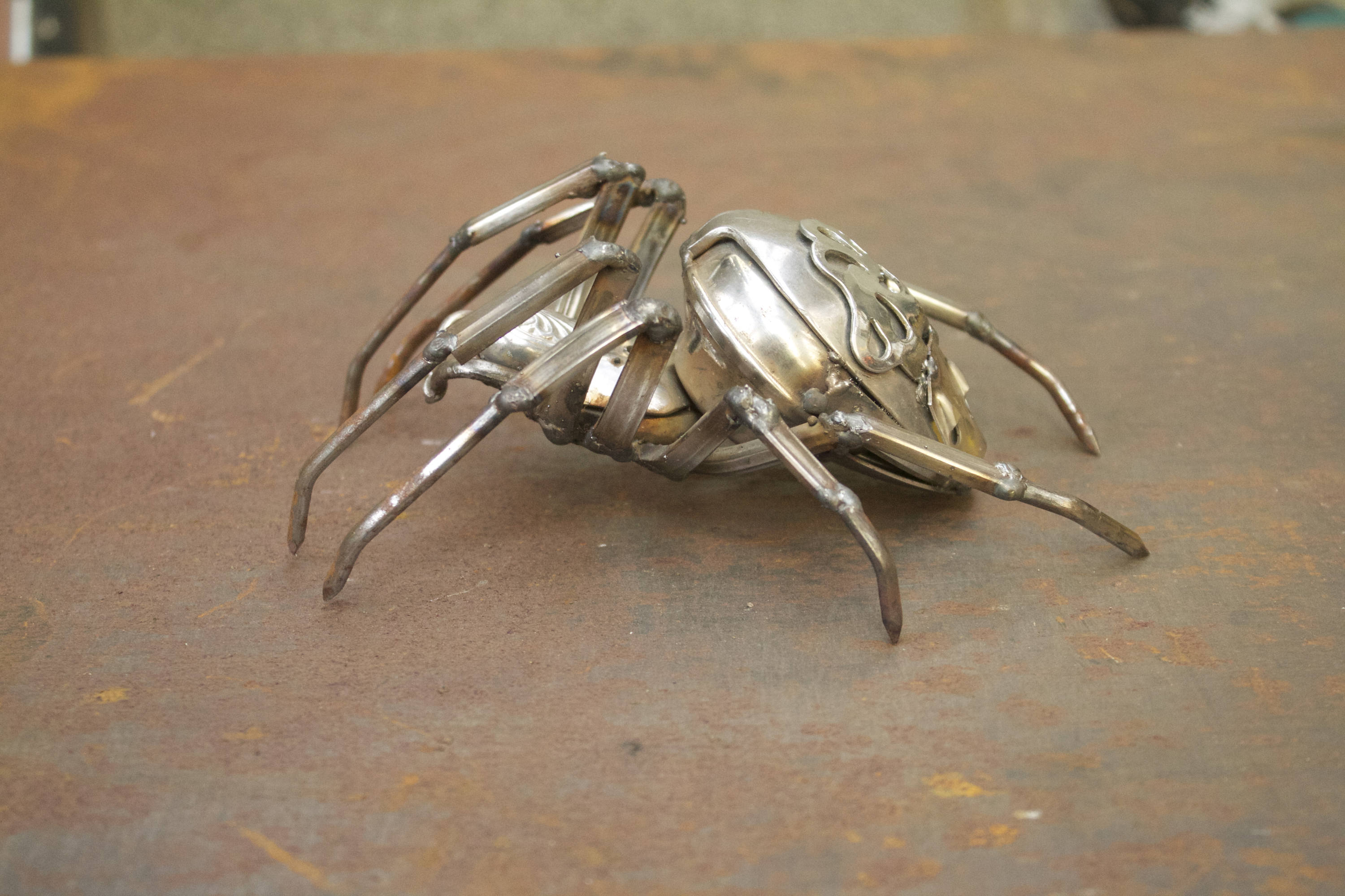Metal Sculpture of a Spider Scrap Metal Garden Spider UK Etsy UK
