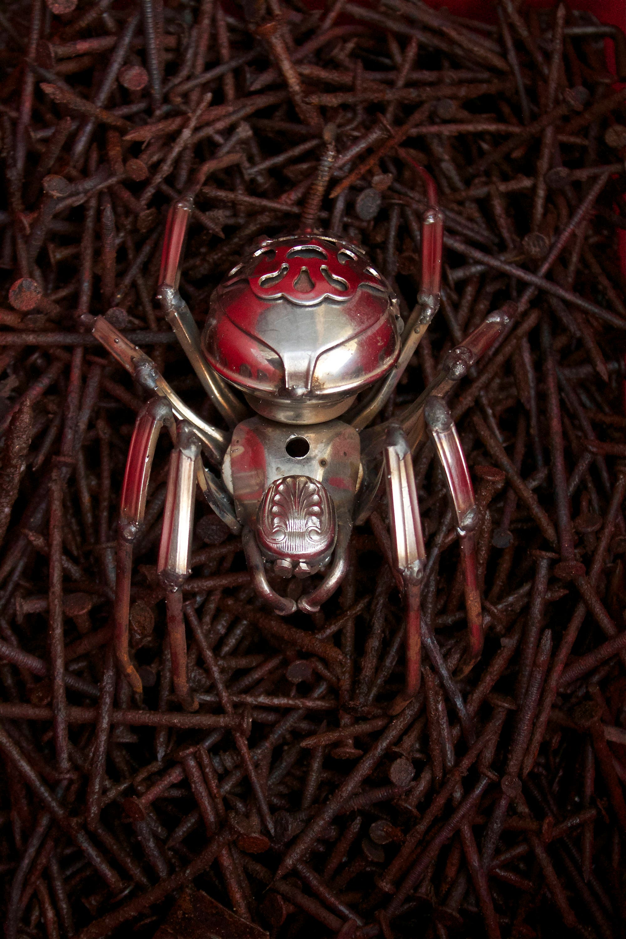 Metal Sculpture of a Spider Scrap Metal Garden Spider UK Etsy UK