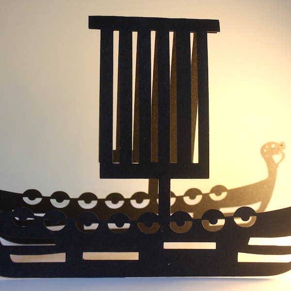 Jorvik Viking Ship- York England Paper Cut out Souvenir art