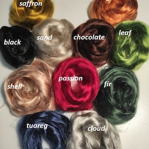 20 gr- 0,70 oz, Tencel roving fiber, Tops (combed sliver), vegan fiber, for felted, spinning, doll wigs