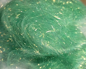 Light Green, 5 gr- 0,17 oz, Angelina fiber, for spinning and felting