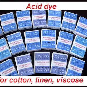 Direct dyes (powder) for dyeing cotton, linen, viscose, for dyeing fabric (at least 60% natural fibers)