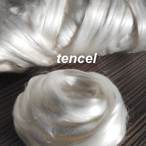 20 gr- 0,70 oz, Tencel roving fiber, Tops (combed sliver), white