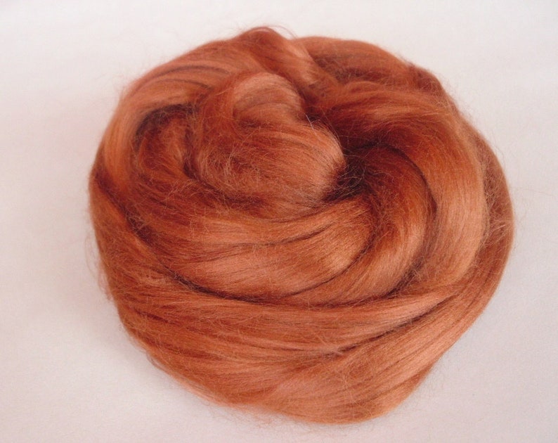 Viscose Fiber Cinnamon 20 gr- 0,7 oz Nuno Felting Wet Felting Felting Supplies Hand Felting