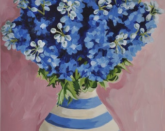 Original Floral Still Life Acrylic Painting 12" X 16" - Etsy