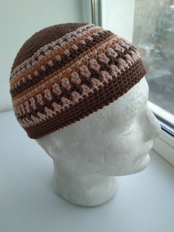 Joe Zawinul Style Crochet Cotton Kufi – Short Beanie, Fusion Music