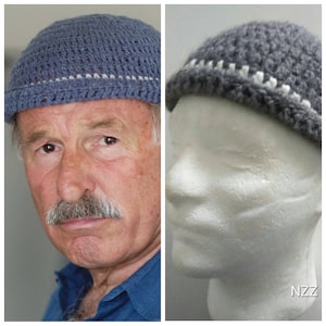 Joe Zawinul hat - Skull Cap kufi - Mens short beanie - Fusion style music-crochet summer hat - Universal style Menswear