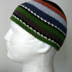 Joe Zawinul hat - Skull Cap Cotton kufi - Mens short beanie - Fusion style music-crochet summer hat - Universal style Menswear - COTTON 100%