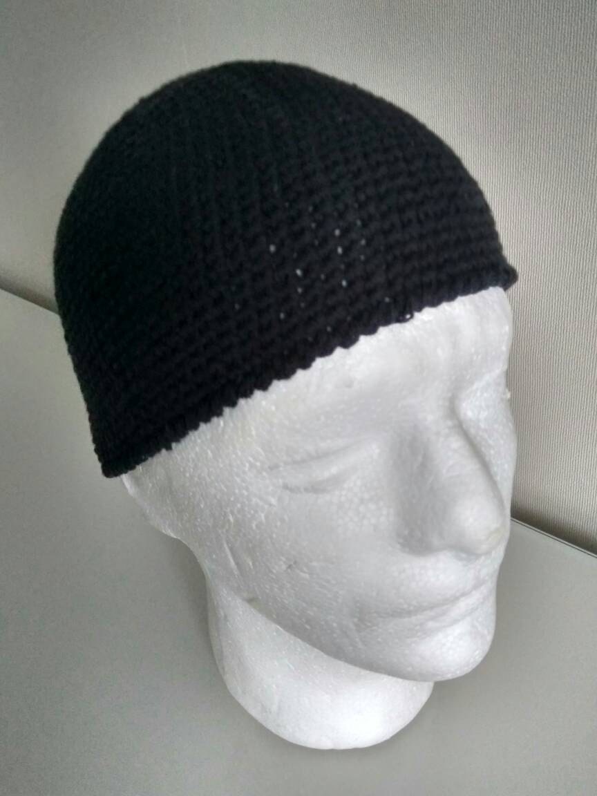 DOCKER STYLE Beanie Cap - Watch Cap - Leon Hat - Black Skull DOCKER STYLE Beanie Cap - Watch Cap - Leon Hat - Black Skull