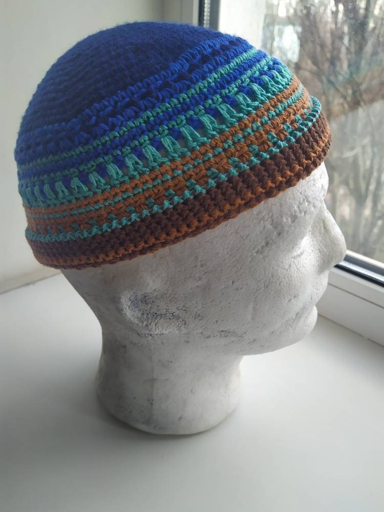 Gradient Hat - Skull Cap Cotton Kufi - Joe Zawinul Style - Mens