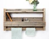 Barn wood bathroom shelf