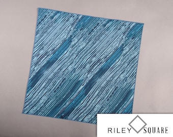 Steel Blue and Gray Diagonal Stripe Pocket Square/Handkerchief/Fashion