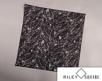 Black, White and Gray Pocket Square/Fashion Accessories/Handkerchief