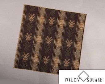 Green and Brown Botanical Pocket Square/Fashion Handerchief