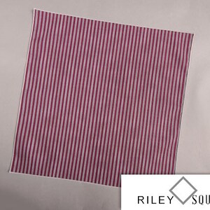Maroon and Gray Striped Pocket Square/Handkerchief/Fashion