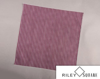 Maroon and Gray Striped Pocket Square/Handkerchief/Fashion